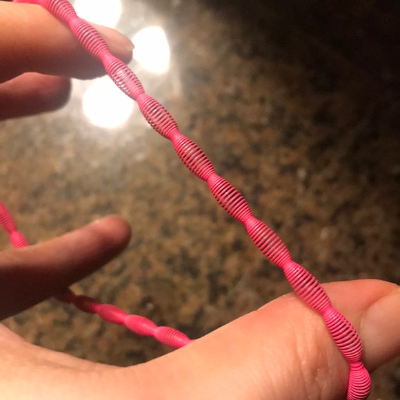 Adia Kibur Neon Pink Thin Wire Bracelet Set of Ten - Picture 4 of 4